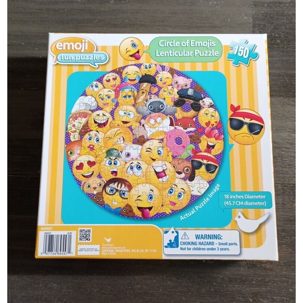 Emoji Fun Puzzles Circle Of Emojis Lenticular 150 Pc Puzzle  Sealed